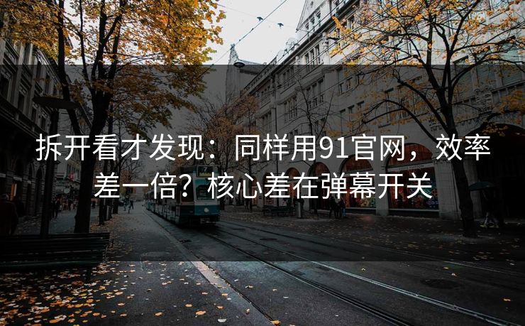拆开看才发现：同样用91官网，效率差一倍？核心差在弹幕开关